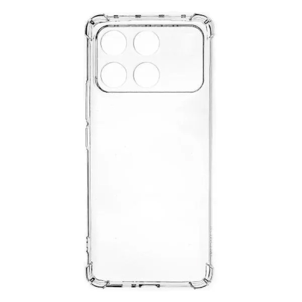 Чехол PERO для POCO X6, силикон, усиленный, прозрачный